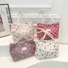 Bolsa de Lona Floral Estilo Coreano para Mujer Nueva Moda Primavera 2025 Bolso Tote Casual Elegante Bolso de Hombro Simple para el Trabajo