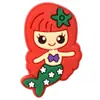 Decoración Plana de Cola de Sirena de Dibujos Animados Accesorios para el Cabello Accesorios de Equipaje DIY Princesa Sirena Parche de Goma Suave de PVC