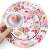 50 Calcomanías Love ins Wind Corazón de Niña Rosa Fresco Lindo Impermeable Decorativo Cuenta de Mano Taza de Té con Leche Calcomanías