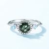 Anillo de Musgo Verde de Plata S925 Transfronterizo de Nuevo Producto Ágata de Hierba Acuática Anillo de Dedo Estilo Noble Europeo y Americano Estilo Similar TikTok Live