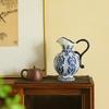 Vaso Cerâmico Estilo Chinês Doméstico Grande Azul e Branco Porcelana Vaso Sala de Estar Gabinete de TV Decoração Vaso Cerâmico