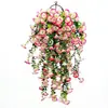 Flores Artificiales Artificiales Patio Exterior Eucalipto Enredadera de Gloria de la Mañana Decoración de Boda para el Hogar Colgante de Pared de Gloria de la Mañana Enredadera Colgante