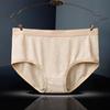Yumei 8960 Calcinhas Femininas Sem Costura Caneladas Cintura Média Sexy Tamanho Grande Plus Size 100% Algodão Puro