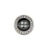 Botón de presión de metal estilo pequeño y fragante de fábrica, borde de taladro, botón de madre falso de cuatro ojos, hebilla decorativa para abrigo, hebilla cuatro en uno
