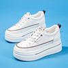 Zapatos para Mujer con Suelas Blandas Que No Cansan Tus Pies, Suelas Gruesas de Plataforma para Aumentar la Altura, Zapatos Blancos de Malla para Primavera y Otoño, Zapatos Versátiles para Mujer con un Toque de Lujo Ligero y Sensación de Gama Alta