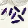 8X31mm Venta al por mayor del fabricante Ágata Amatista Ojo de Tigre Piedra Hexagonal de Doble Punta Piedra Suelta Accesorios para Collares DIY