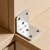 Soporte de Ángulo Grande de 90 Grados Escuadra Recta Sujetador Hierro Angular en Forma de L Soporte Triangular Soporte de Estante Pieza de Conexión para Muebles Accesorios