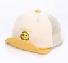 Gorro de red para bebé verano nuevo lindo oso de dibujos animados para niños visera solar suave gorra ajustada para niñas coreana G298