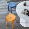 Banco de Plástico para el Hogar Apilable Banco Ciclón Simple Sala de Estar Mesa de Comedor Banco Redondo Portátil Banco Molino de Viento Banco Creativo
