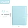Cuaderno Popular de Hojas Sueltas Transfronterizo con Estuche con Cremallera Color Macarrón, Diario Creativo, Cuaderno de Piel Sintética, Planificador Financiero