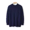 26 Nueva colección Otoño/Invierno: suéter de punto de ochos grueso en toda la prenda, cuello redondo ligeramente alto, 100% lana, casual, cuello alto, versátil para usar en capas