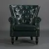 Sofá de terciopelo individual estilo americano, sillón perezoso a rayas retro simple, silla sofá de cuero para balcón de casa, sofá pequeño de moda