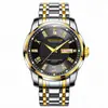 Reloj KINGNUOS Auténtico para Hombre con Doble Calendario, Resistente al Agua, Luminoso, Correa de Acero, Venta al por Mayor Extranjera, Outlet de Fábrica de Relojes