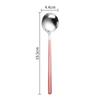 Internet Popular Round Spoon Household 304 Stainless Steel Spoon Creative Spoon Sorvete Sobremesa Colher Punho Longo Coreano Bibimbap Spoon