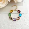Collar de diamantes de colores nuevo de primavera y verano para mujer, cadena para el cuello de diseño de nicho de alta calidad, todo a juego, exquisita cadena de clavícula de dopamina