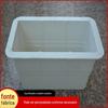 FRP viaduto vaso de flores verde caixa de plantio branco moldado retangular flor calha municipal parede pendurada floreira
