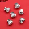 Accesorios de Plata Pura 99 Plata Pura Sutra del Corazón Tubo Curvo Pixiu Bolsa de Dinero Barril Cuentas Cepillado Vintage 3D Plata Dura Accesorios de Bricolaje