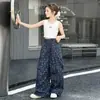 Pantalones Cargo Florales para Niñas Verano Pantalones Finos 2026 Nuevos Pantalones Rectos de Pierna Ancha para Niños Pantalones Largos Casuales para Niños