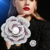 Nuevo Corsage de Nicho de Gama Alta Flor de Zirconia Perla Hebilla Magnética Accesorios Moda Banquete Flor Hebilla Magnética