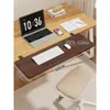 Escritorio de Computadora Extensión Placa de Extensión Reposamanos Teclado Reposabrazos Sin Taladro Nogal Negro Soporte Alargado Ensanchado