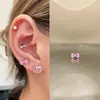 Novo Produto de Primavera Unha de Osso de Orelha com Laço Aço Titânio Unha de Orelha Rosa Zircônio Unha Cochlear Versátil para Mulheres