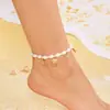 Bohemio Verano Playa Concha Cadena Clavícula Nicho Orilla del Mar Perla Imitación Estrella de Mar Concha Colgante Collar Pulsera