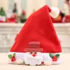 Regalos de Navidad Pegatinas de Navidad Sombreros de Navidad de Dibujos Animados Papá Noel Muñeco de Nieve Reno Sombreros Brillantes Decoraciones para Fiestas