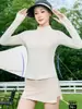 Chaqueta de Verano para Mujer Tallas Grandes, Estilo Nuevo, Cuello Alto, para Yoga, Protección Solar Anti-UV, Casual, Transpirable, Corte Ajustado
