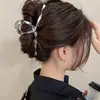 2025 Verano Pinza Grande de Garra de Aleación de Zinc Fresca y Dulce Japonesa y Coreana Pinza de Tiburón para la Parte Posterior de la Cabeza Accesorio Metálico para el Cabello Pasador