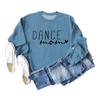 Estação independente da Amazon transfronteiriça outono e inverno novo suéter casual com letra para dança para mães