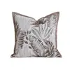 Almohada Gris Color Café de Borde Ancho, Funda de Cojín de Cintura con Borde de Cuadros Medievales, Cojín para Sofá, Funda de Cojín para Habitación Modelo de Hotel