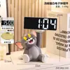 Adornos Creativos de Reloj Digital de Gato Tom de Dibujos Animados Para Dormitorio Mesa de Noche Decoración de Reloj de Escritorio de Gama Alta