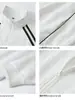 Sudadera cárdigan de punto con patchwork de rayas negras, ropa deportiva de otoño holgada para hombre, chaqueta casual para adolescentes