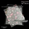 Saco/bolsa translúcido fosco com estampa de Flor de Cerejeira para roupas íntimas/embalagem plástica para panificação autoadesiva composta/saco universal
