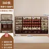 Novo Armário de Exposição Estilo Chinês com Painel Traseiro, Estante de Livros, Armário de Armazenamento, Prateleira Multiuso, Armário de Exposição de Fundo para Sala de Chá, Armário de Exposição