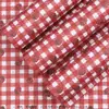 Papel de Presente Xadrez Vermelho e Branco Retrô 150g Espessado Papel Kraft para Flores Material DIY Artesanal Art Floral