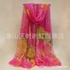Lenço de seda estampado em chiffon lenço de seda toalha de praia de verão toalha de protetor solar outono e inverno viagem quente lenço de seda decorativo