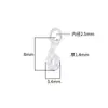 Plata Esterlina S925 Plata Lisa 0-9 Digital Pequeño Colgante Accesorios Joyería DIY Pulsera de Cordón Tejido con Cuentas Accesorios Material