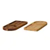 Bandeja de Madera Rectangular con Compartimentos Transfronteriza Bandeja de Comedor Madera Maciza Estilo Japonés Plato Dividido Hogareño Alta Apariencia Plato para Desayuno y Snacks