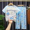 Pijamas para niños 2024 nuevo verano aire acondicionado niños delgados manga corta pantalones niñas niños grandes ropa de casa al por mayor