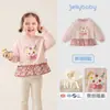 Sudadera Infantil Jellybaby Cuello Redondo Ropa de Otoño para Niñas Suéter de Encaje para Bebé Nuevo Top de Otoño para Niños