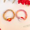 Anillo de pelo de peluche de color navideño, bonito muñeco de nieve con forma de estrella, cuerda de goma para el pelo para niñas, accesorios para el pelo para niños