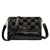 Bolsa Feminina 2025 Nova Moda Versátil Ombro Transversal Pequena Quadrada Feminina Strass Xadrez Mochila Casual Tendência