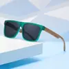 Óculos de Sol Retrô da Moda com Pernas de Bambu, Proteção Solar, Proteção UV, Óculos de Sol de Alta Qualidade para Dirigir, Viseira Solar