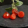 Pendente Flor de Lótus de Ágata Natural Calcedônia Branca Jade Pulseira de Contas Buda DIY Acessório Flor de Lótus Pingente Pequeno Charme