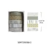 SDRT250308 Série Papel Comum Conjunto de Fitas Washi, Fita de Material Decorativo Padrão Xadrez para Diário T