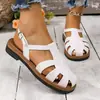Comercio exterior transfronterizo 2026 nuevas sandalias de tira de moda europeas y americanas para mujer, sandalias de moda para vacaciones en la playa de Oriente Medio para mujer