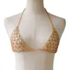 Bikini de Cadena Estilo Europeo y Americano para Mujer, Cadena para el Pecho Multicapa, Moda Sexy, Cadena para el Cuerpo con Cuello Halter, Más Vendido en Amazon