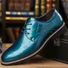 Zapatos de Hombre Transfronterizos Punta Fina Con Cordones Multicolor Boda Fiesta de Negocios Banquete Oficina Zapatos Formales Talla Extra Grande Zapatos de Cuero