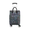 Carrito pequeño para la compra del hogar rueda universal carrito de compras portátil bolso de mano bolsa de compras de papel de aluminio aislante bolsa con ruedas venta al por mayor